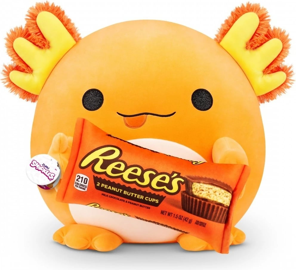 Lodër pelushi Snackles ZURU, Reese's, 35cm, portokalli/verdhe