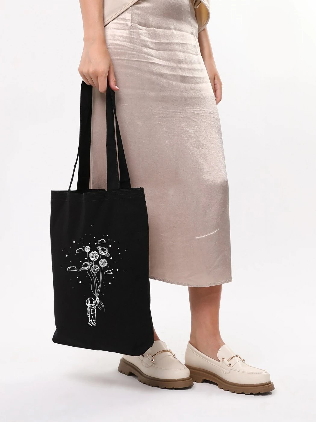 Torbë tote Zoozie Bags, e zezë, 35x40x8cm, 1436