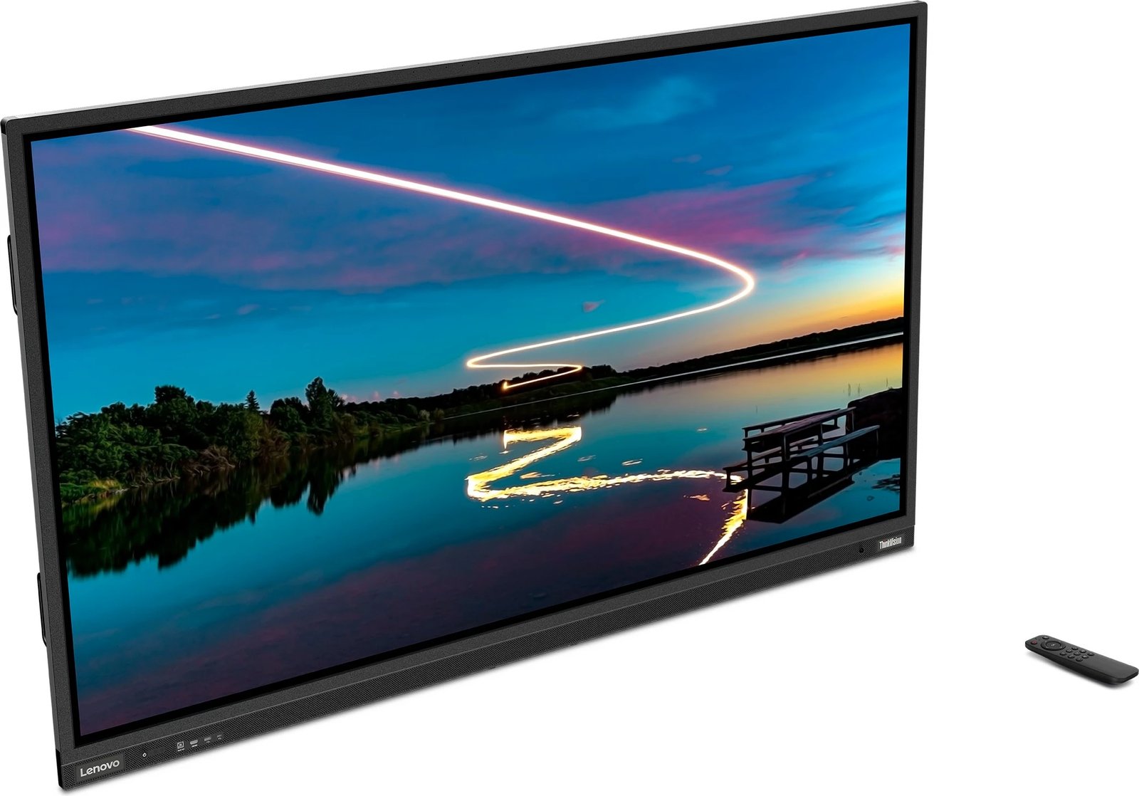 Ekran i madh Lenovo ThinkVision ILFD T86, 86 inç, UHD, HDMI/VGA/USB-C/Ethernet, zi