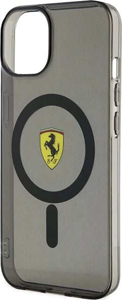 Mbështjellës Ferrari Translucent MagSafe për iPhone 14 6.1", i zi