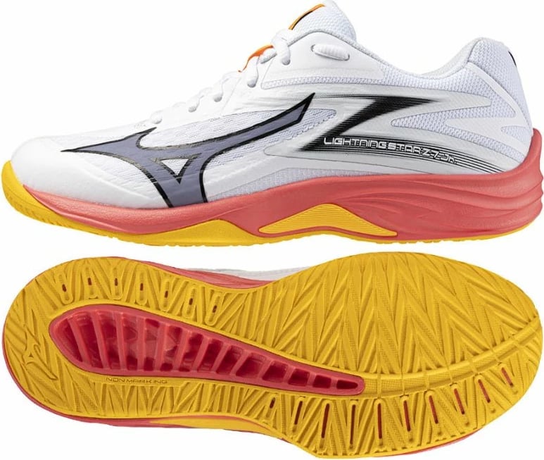 Atlete volejbolli për fëmijë Mizuno, të bardha