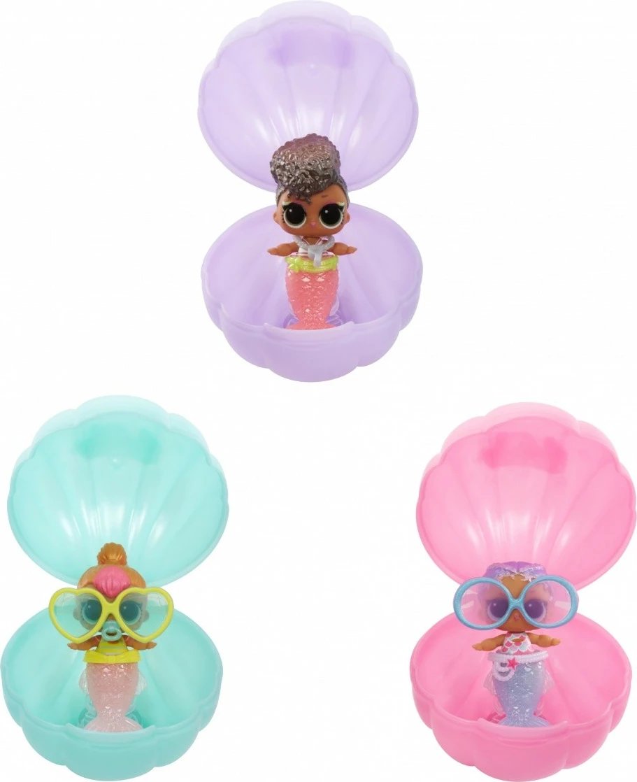 Set lodrash L.O.L. Surprise Mermaids Baby Sisters, MGA, 12 copë, plastikë