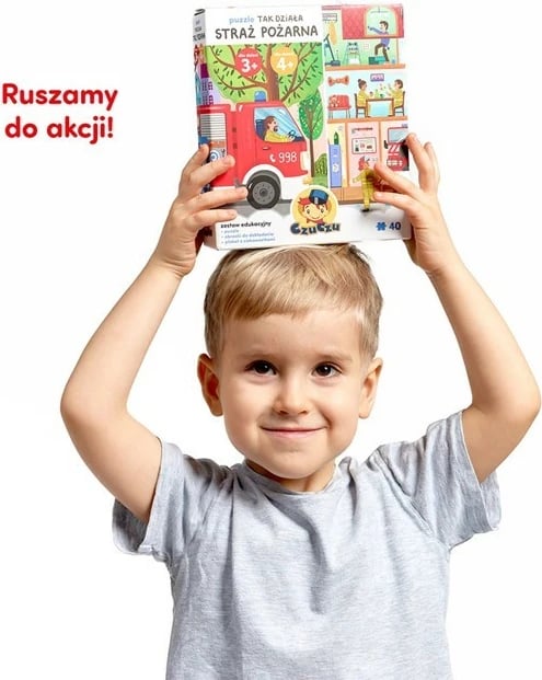 Puzzle edukativ CzuCzu How the Fire Brigade Works, 40 pjesë, për fëmijë