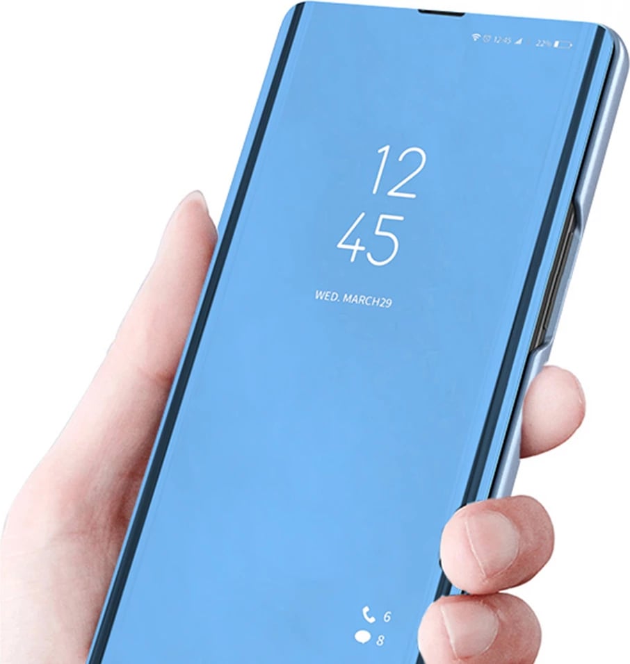 Mbështjellës Hurtel Clear View Case për Xiaomi Redmi Note 12 5G / Poco X5 5G, me kapak, i zi