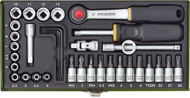 Set kaçavidash Proxxon 23080, Ngjyrë e zezë