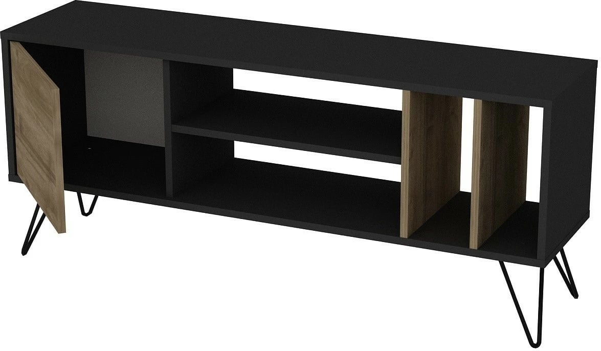 Komodë TV Hanah Home, Mistico (140), ngjyrë arre, e zezë