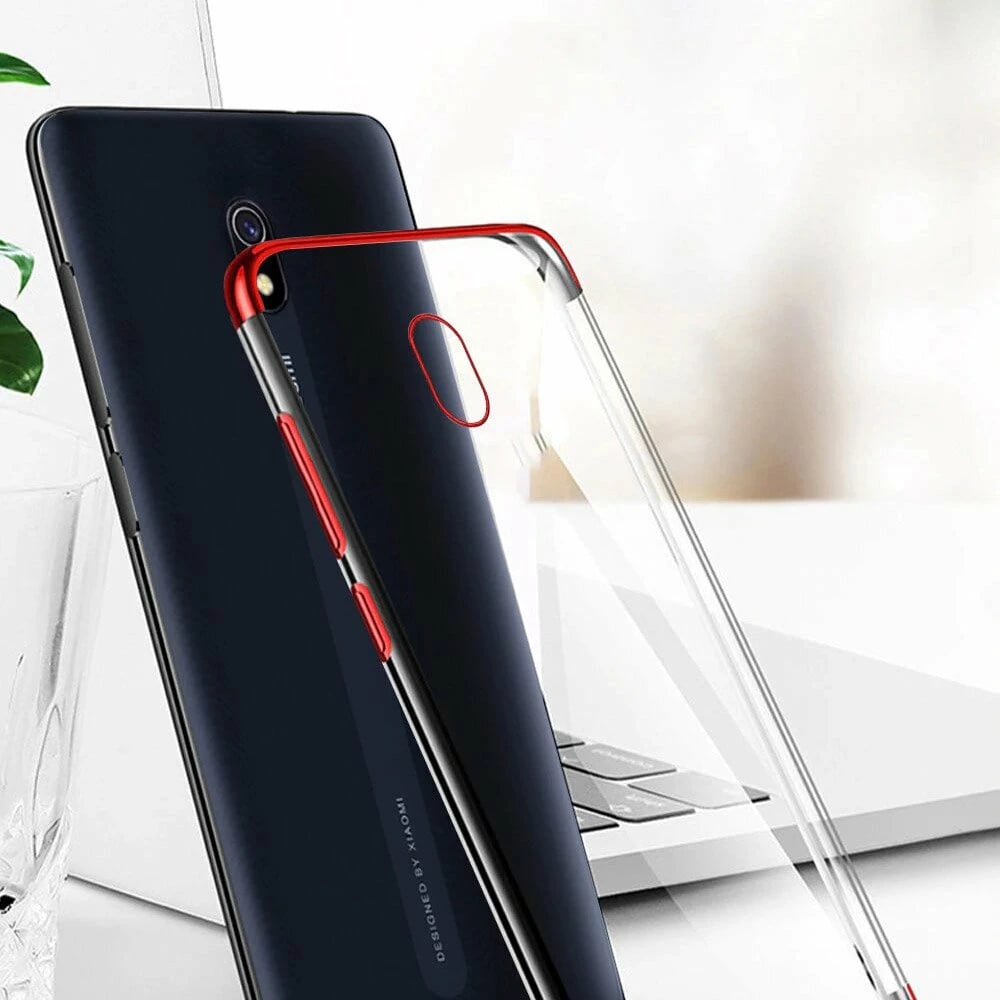 Mbështjellës Hurtel Clear Color 0.3mm për Xiaomi Redmi 8A, TPU, i tejdukshëm/zi
