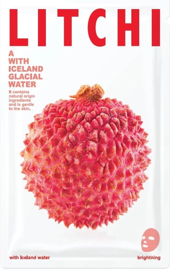Maskë fytyre për femra Blue Dot A With Iceland Glacial Water Illuminating Sheet Mask Litchi, 20g