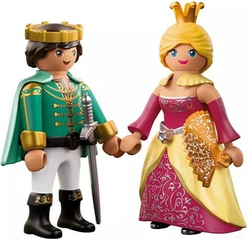 Set figura Playmobil 71886 Duo Pack princ dhe princeshë 13 copë, shumëngjyrëshe