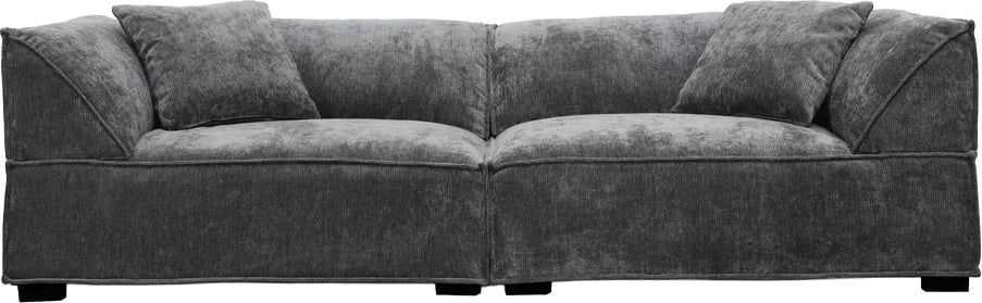 Kauç 3 vendësh, ngjyrë gri, 243x101x69cm