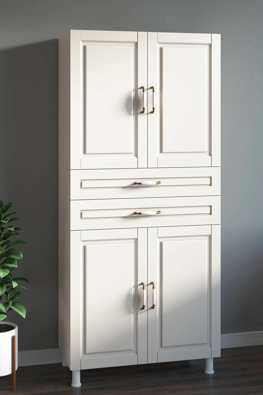 Dollap multifunksional, ngjyrë e bardhë mat, Skye Decor, Rb-057