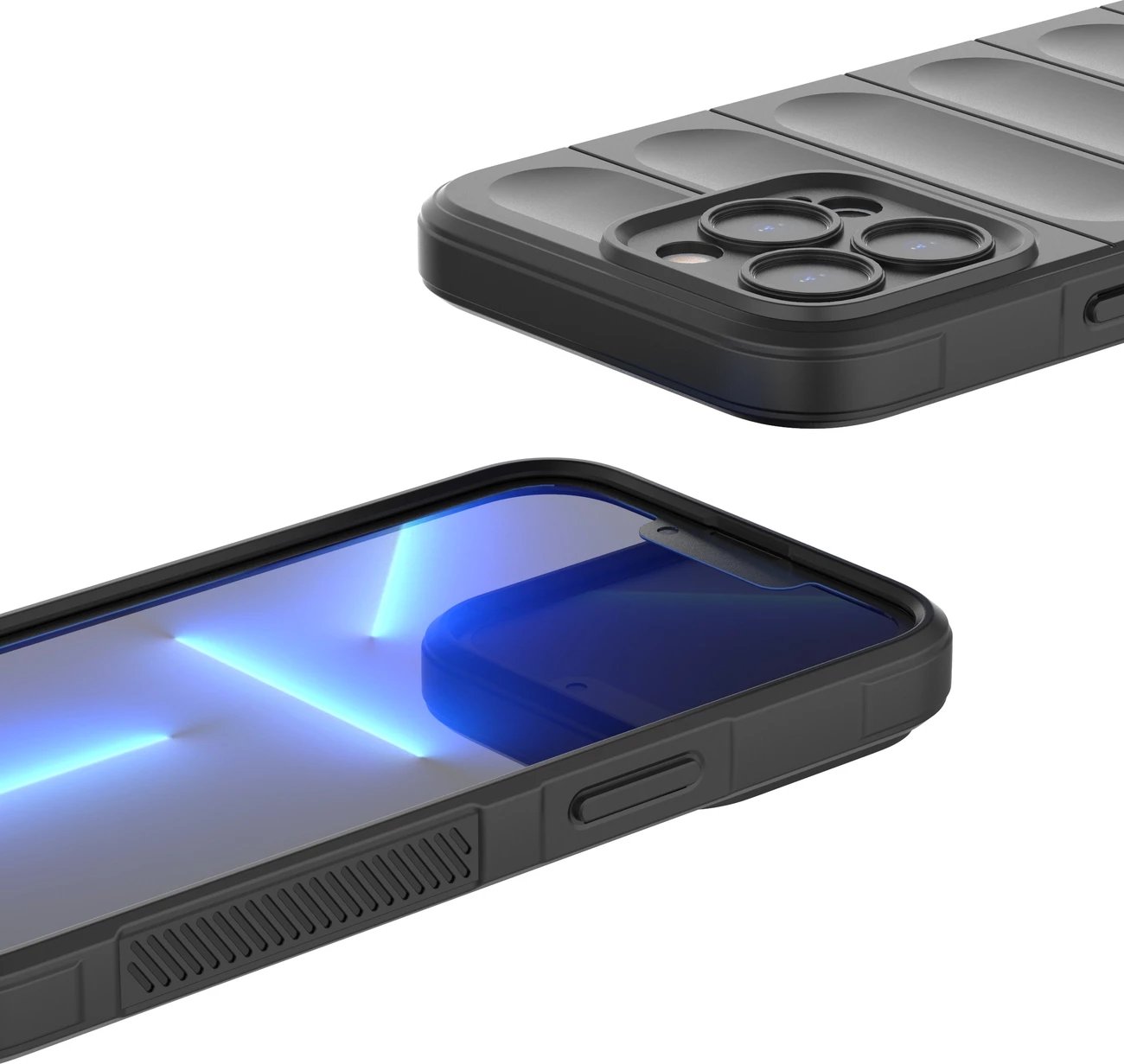 Mbështjellës Hurtel Magic Shield Case për iPhone 13 Pro, TPU, i zi