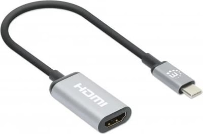 Kabllo USB-C në HDMI Manhattan, 4K@60Hz, 15cm, E zezë