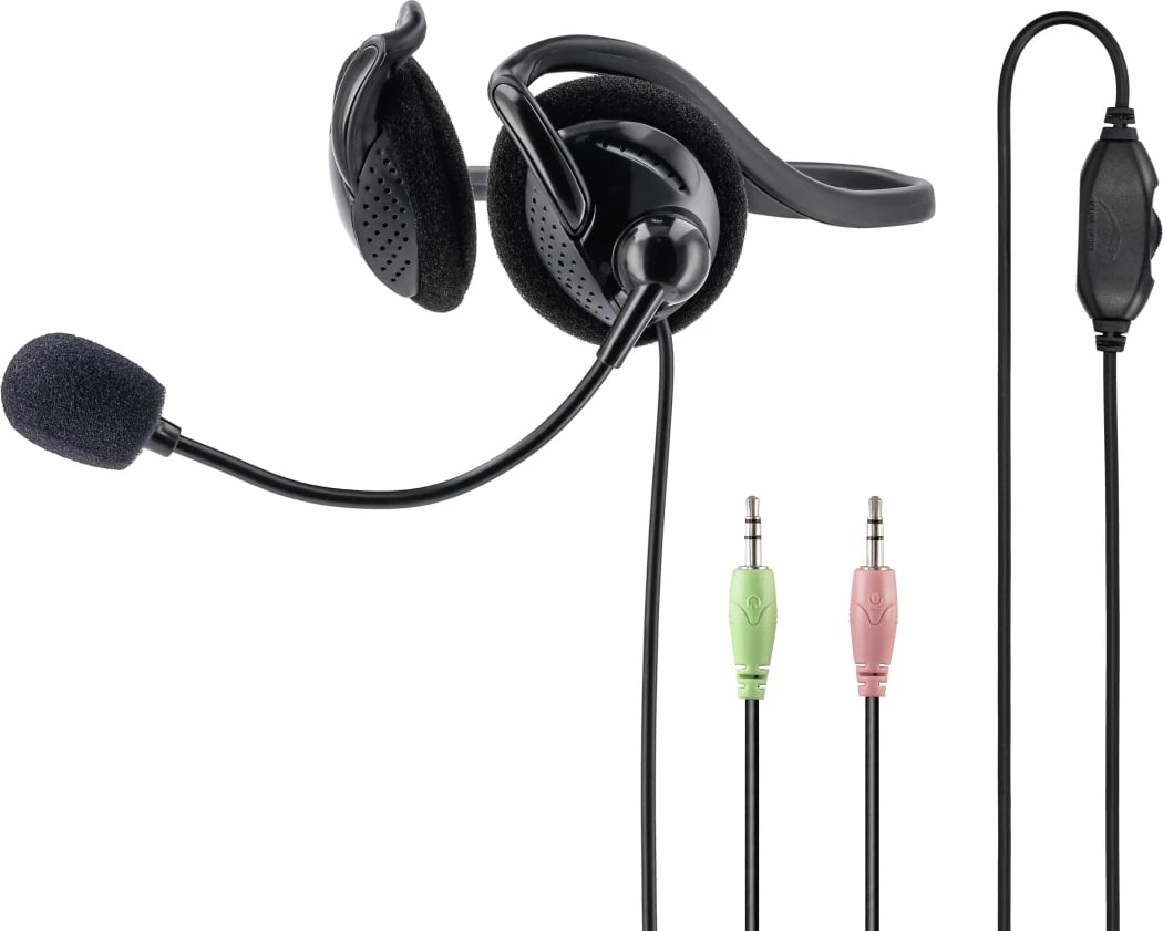 Kufje Hama për zyre për PC "NHS-P100" , stereo, e zezë, 139920