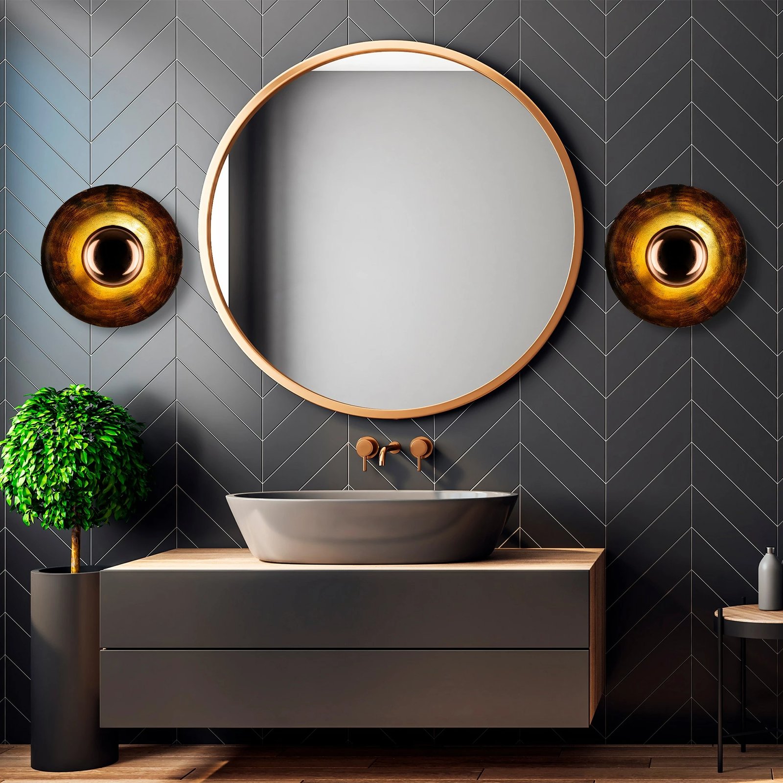 Llambë muri Opviq, ngjyrë bakri, Kurt - 13352