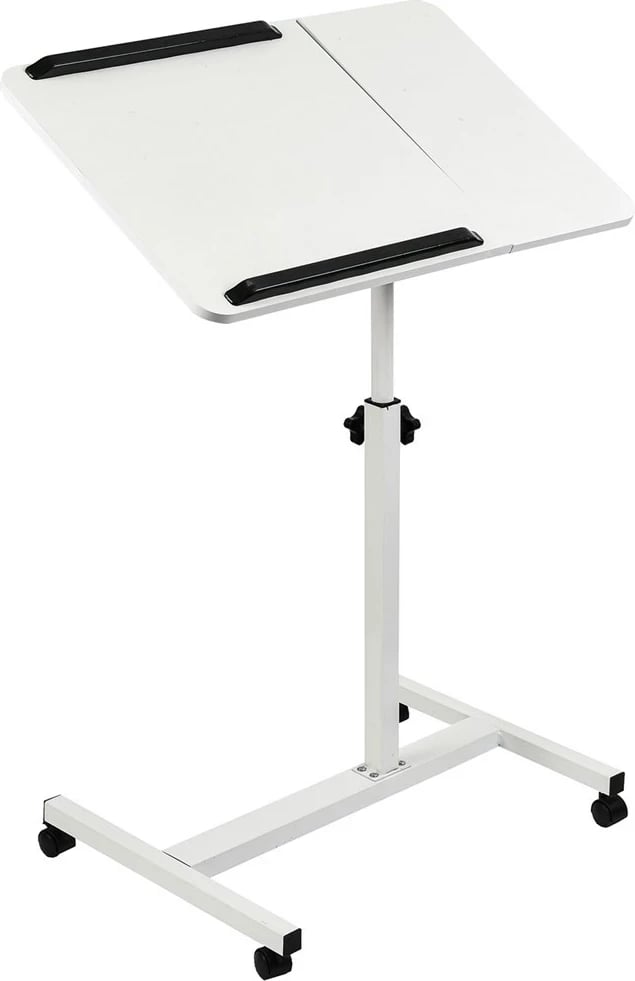 Tavolinë mobile Maclean MC-121 W, për laptop, rregullim lartësie 59-89cm, e bardhë