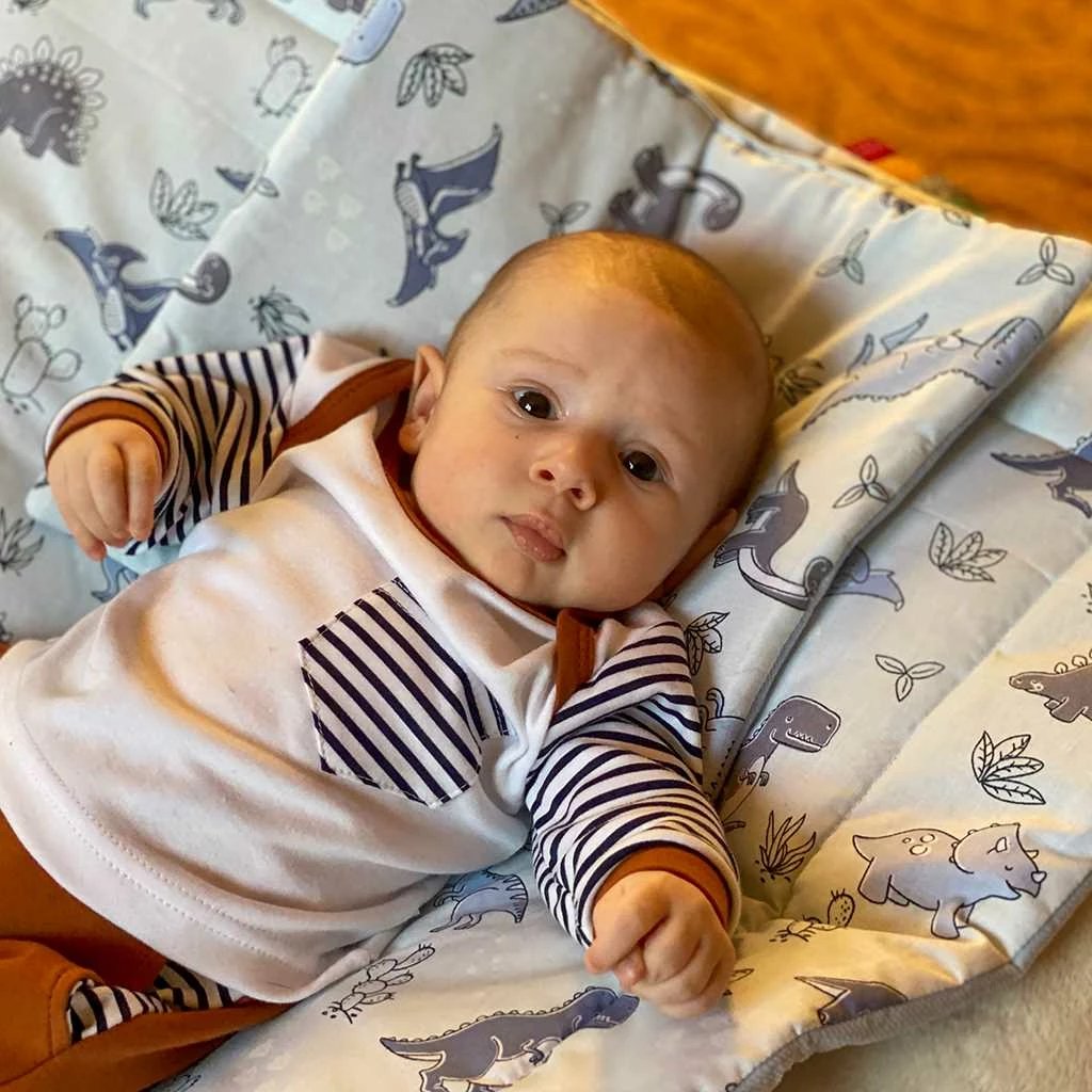 Set i kthyeshëm për karrocë New Baby Dreamcatcher Velvet 75x100 cm batanije + jastëk, gri