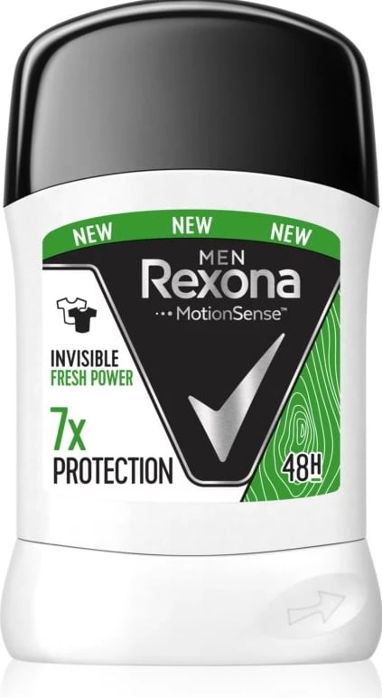 Deodorant Rexona Men Stick Invisiblev Fresh Power, 50 ml