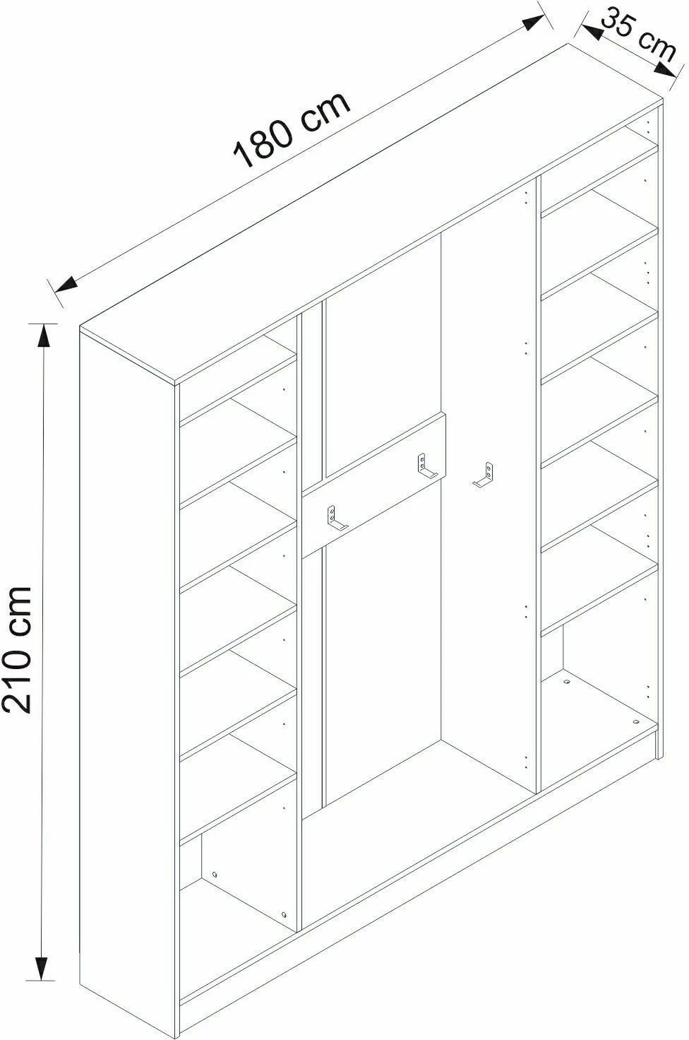 Stendë korridori Skye Decor, e bardhë, Noah - 8200