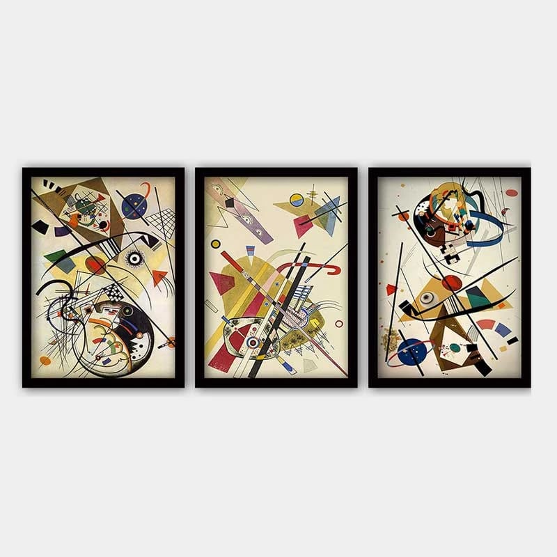 Pikturë dekorative me kornizë (3 copë), Wallity, 3SC_UN2962870_3545