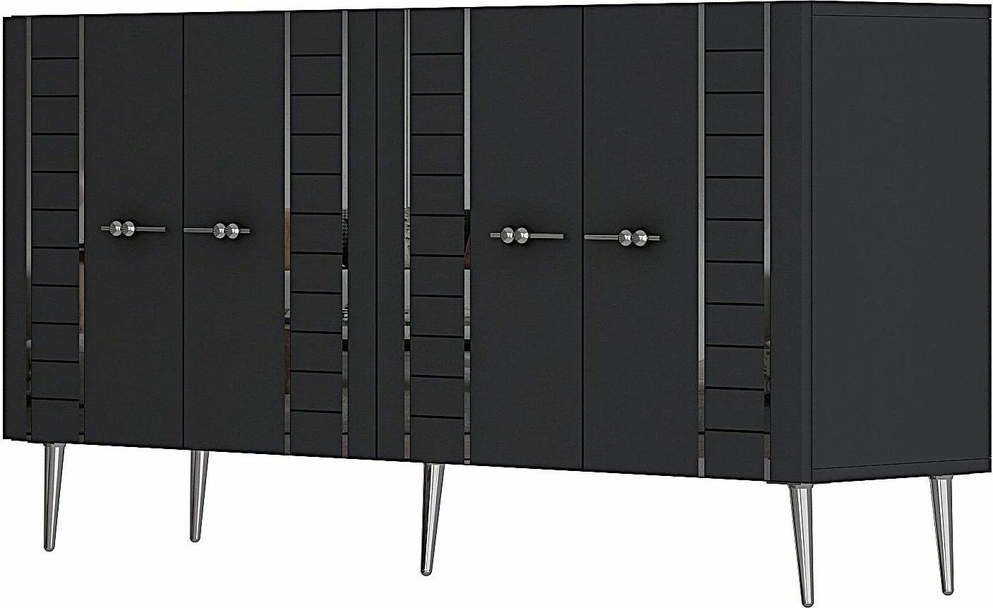 Konsolë Skye Decor, ngjyrë antracit dhe argjendi, Imre