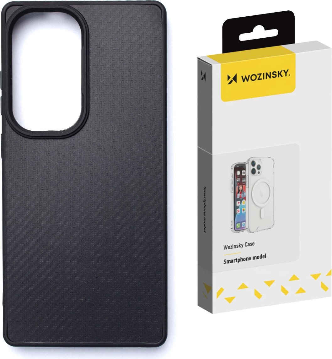 Mbështjellës Wozinsky Carbon Fiber me MagSafe për Samsung Galaxy S25, i zi