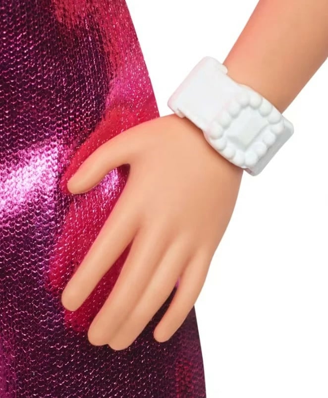 Kukull Barbie Fashionistas Mattel FBR37/HYT88, fustan rozë metalik