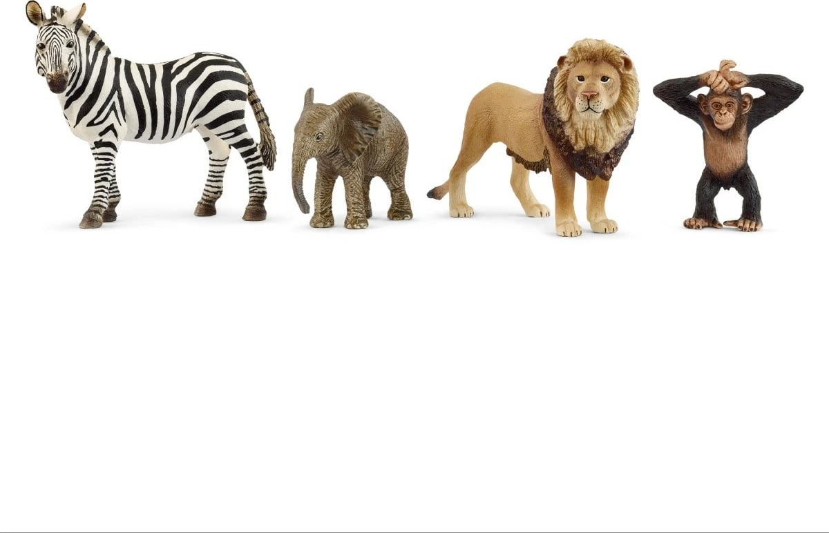 Set figurina kafshë të egra Schleich Wild Life, 4 copë, plastikë