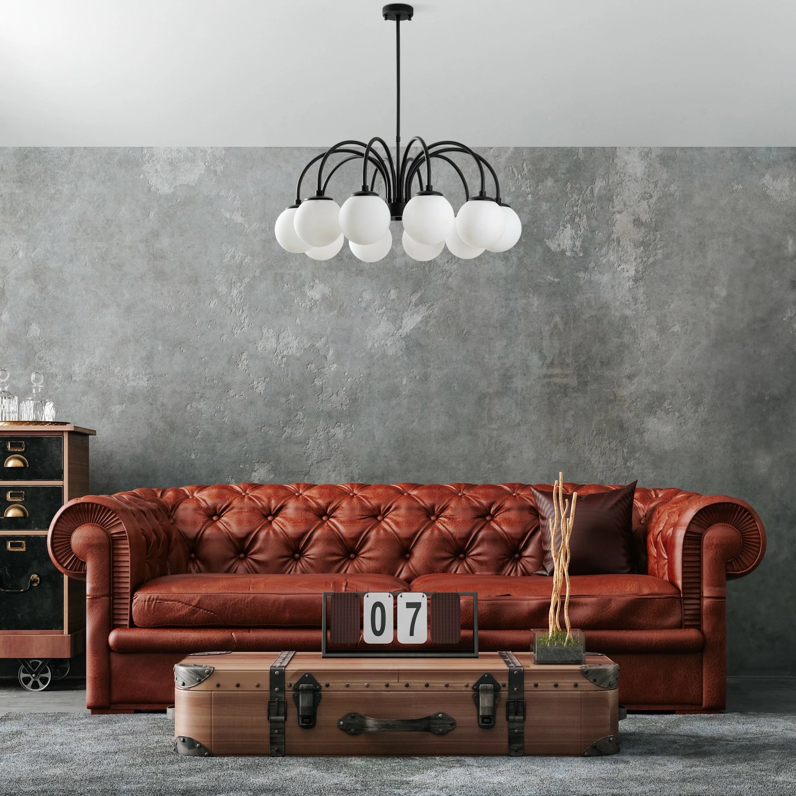 Llambadar modern Opviq, ngjyrë e zezë, Sferıs - 13940