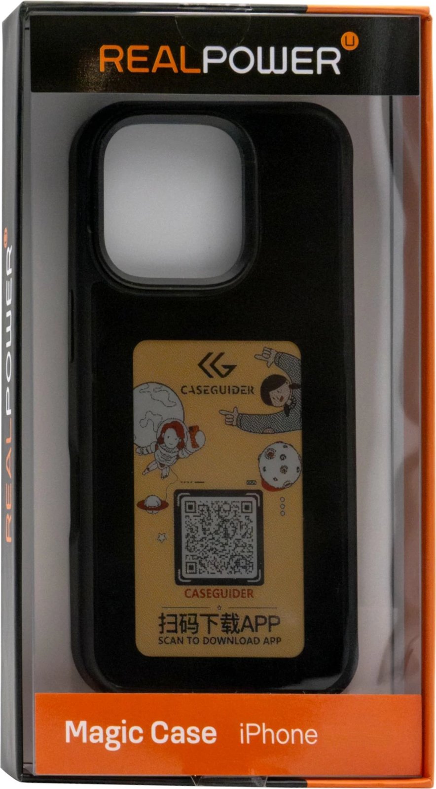 Mbështjellës Realpower MAGIC CASE për iPhone 16 Pro, MagSafe, i zi