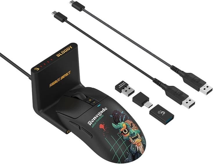 Maus A4-Tech Bloody R72 ULTRA DUO Renegade Midnight, wireless, RGB, i zi