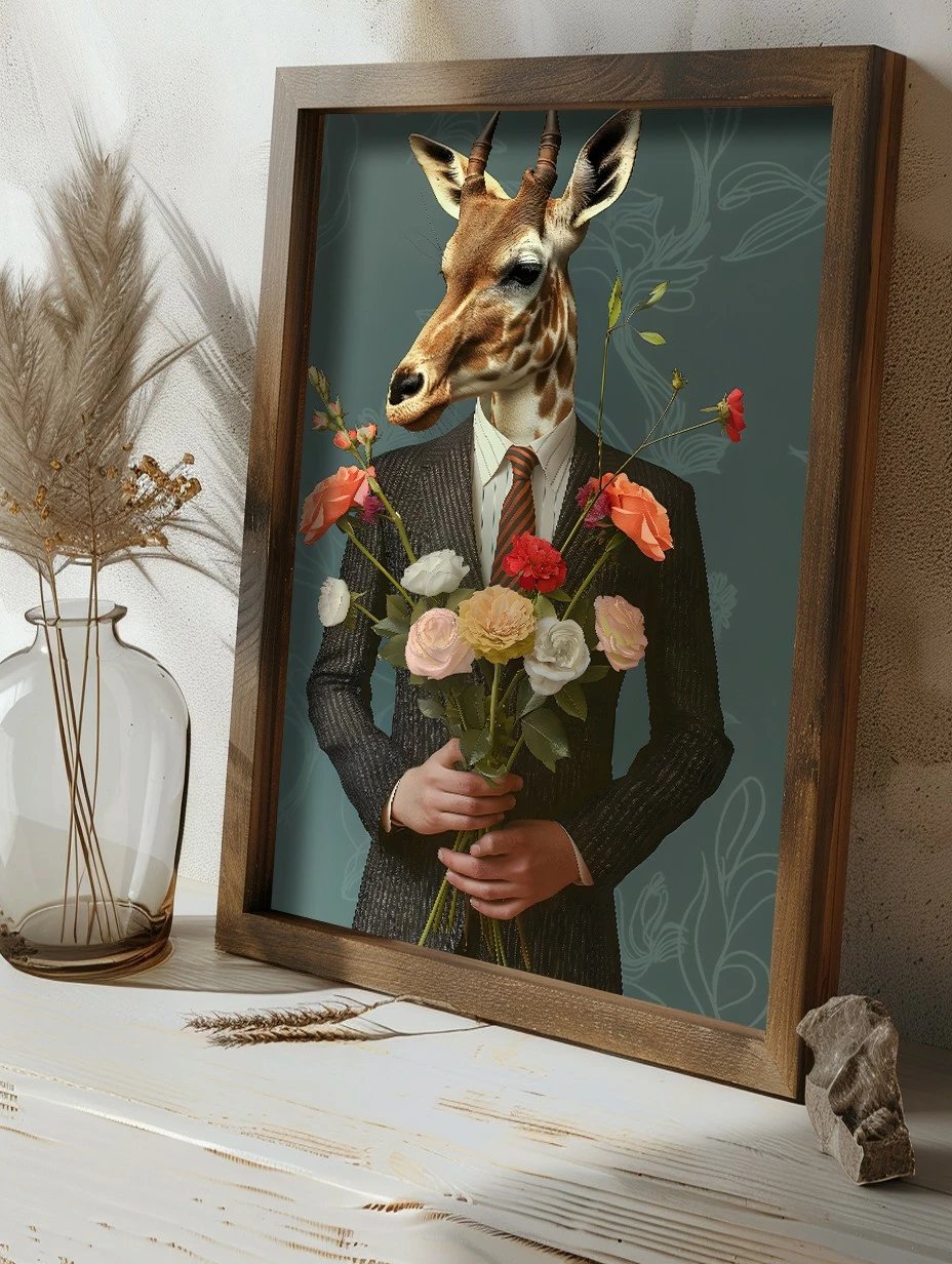 Pikturë dekorative me kornizë MDF, shumëngjyrëshe, Wallity GE141-L