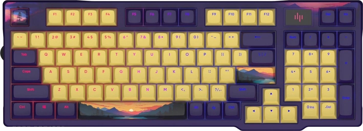 Tastierë për lojëra Dark Project DPP 98 Sunset PBT Top Print G3MS Sapphire, ngjyrë blu marine