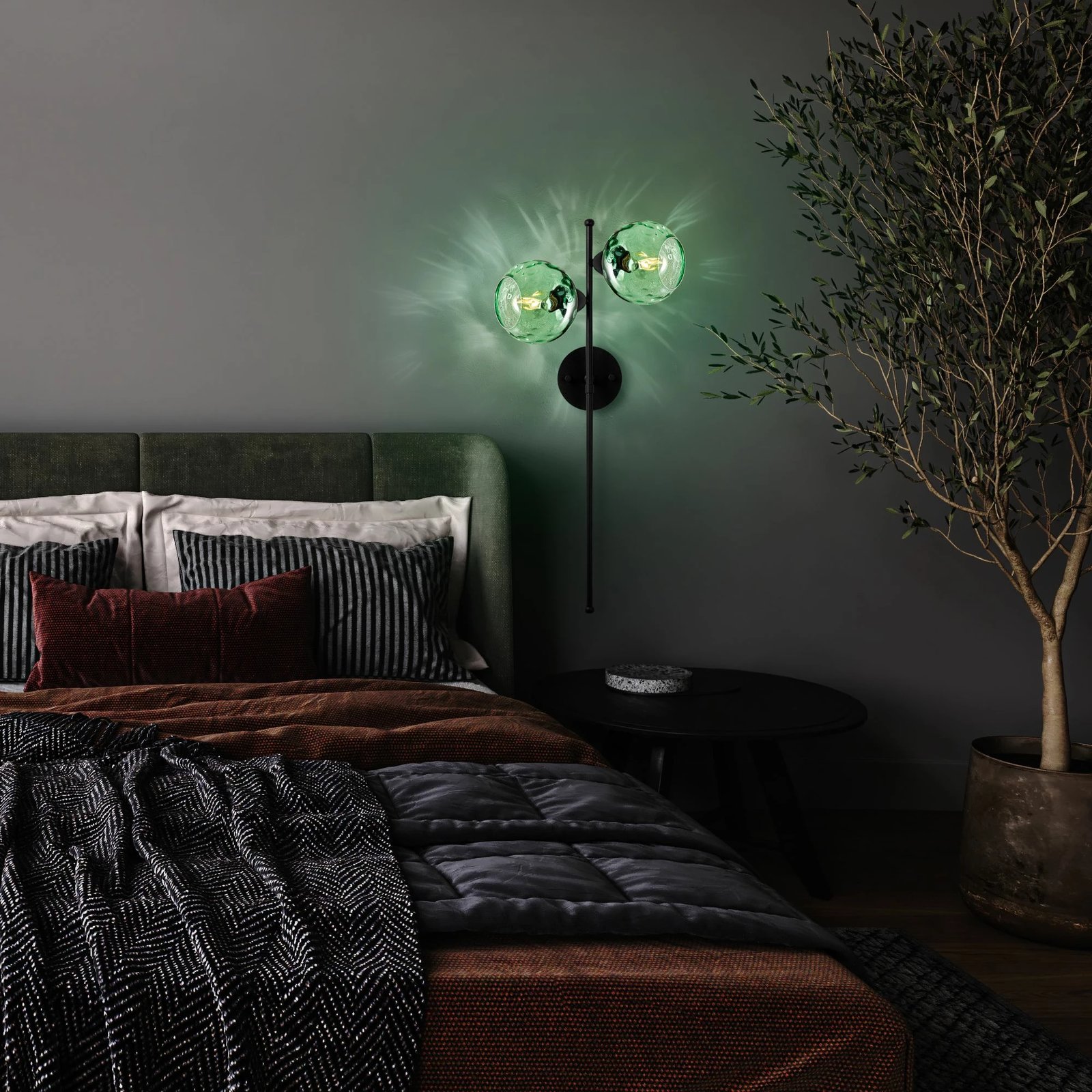 Llambë muri Opviq, Benek - 15 - 14415, ngjyrë mint dhe e zezë