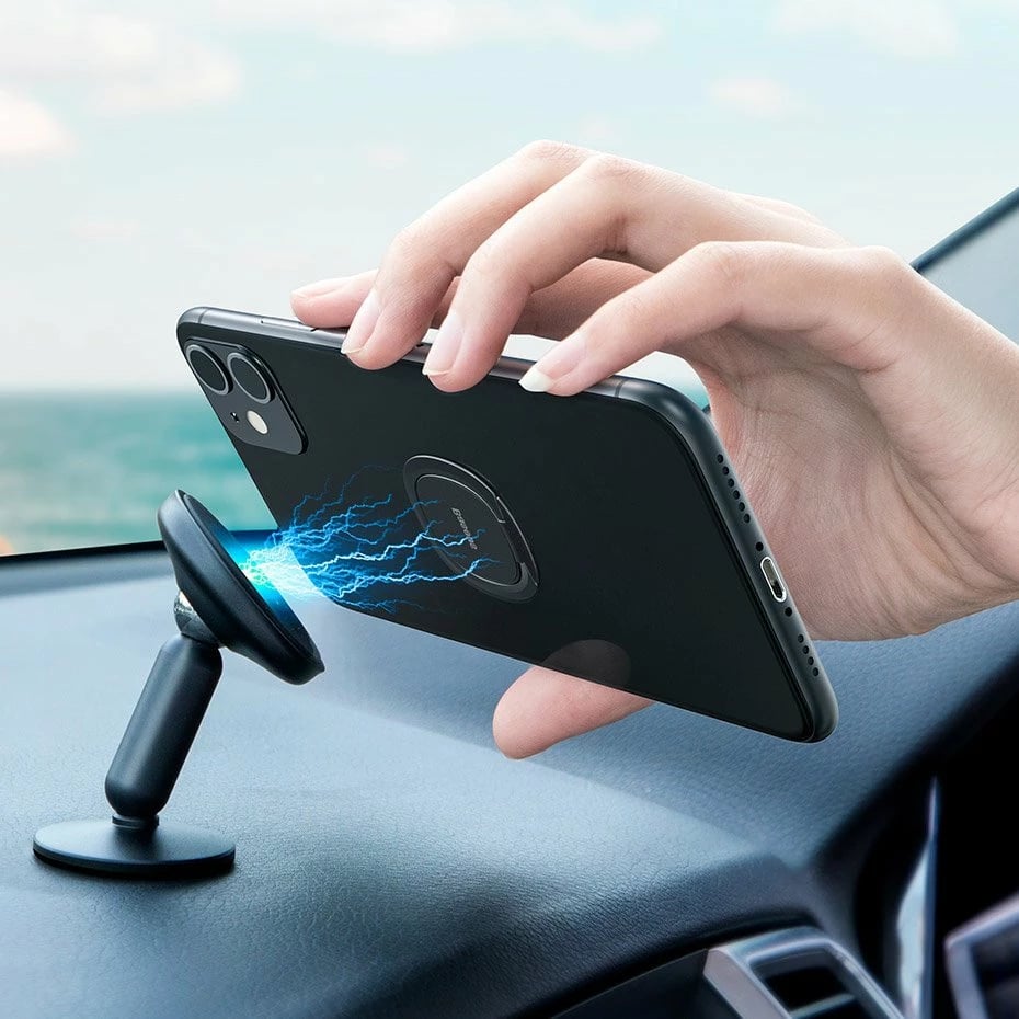 Mbështjellës unazë Baseus SUYB-0A për celular, ultra i hollë, vetë-ngjitës, Gri