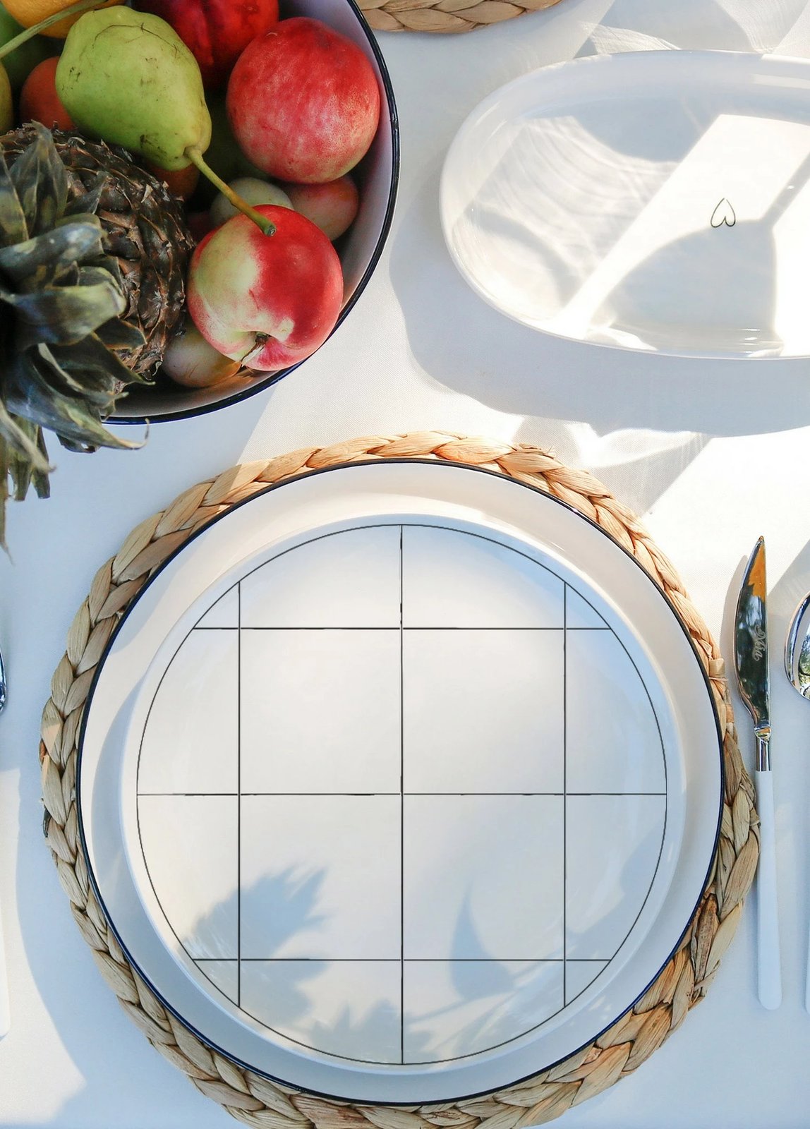 Set për servirje ëmbëlsirash (6 copë), Hermia, DLY004, e bardhë, 26x26cm