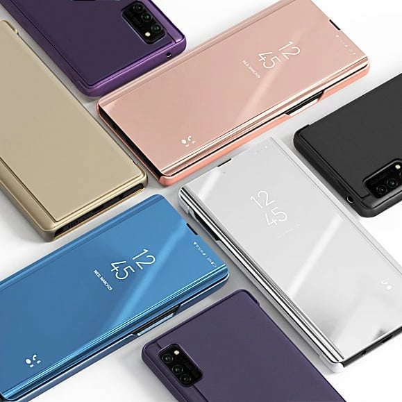 Mbështjellës Hurtel Clear View Case për Samsung Galaxy A72 4G, Kaltër
