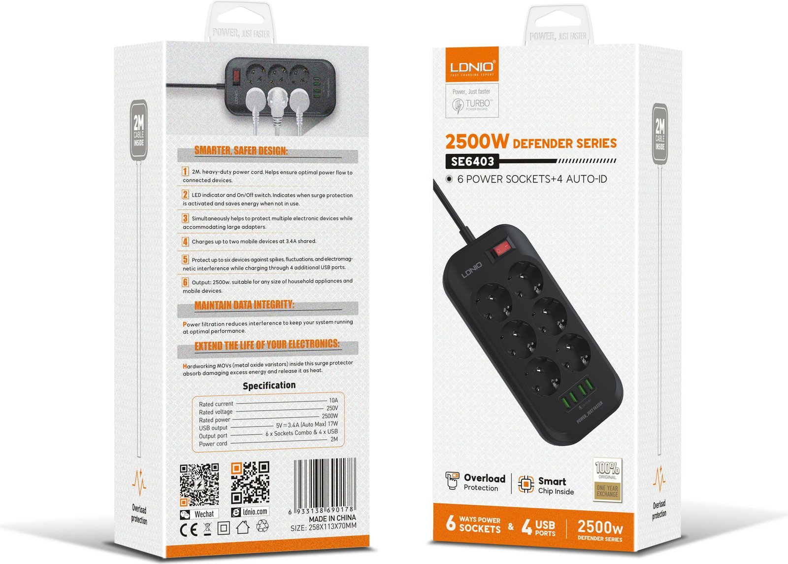 Prizë E Rrymës LDNIO SE6403 Prizë E Rrymës LDNIO SE6403