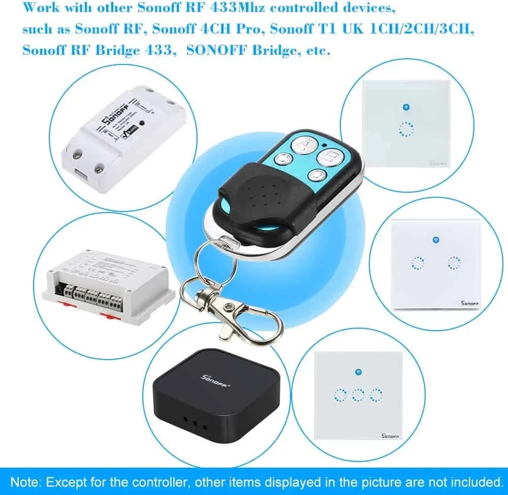 Telekomand SONOFF 4-key 433MHz Remote Controller
