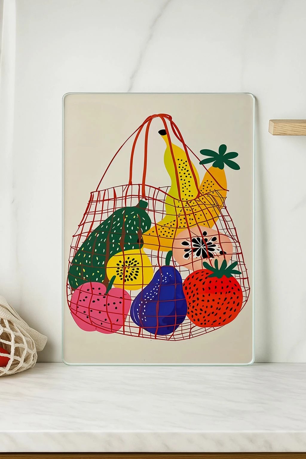 Dërrasë prerëse Hermia, qelq i temperuar, shumëngjyrëshe, Kes-00017, 30x40cm Dërrasë prerëse Hermia, qelq i temperuar, shumëngjyrëshe, Kes-00017, 30x40cm