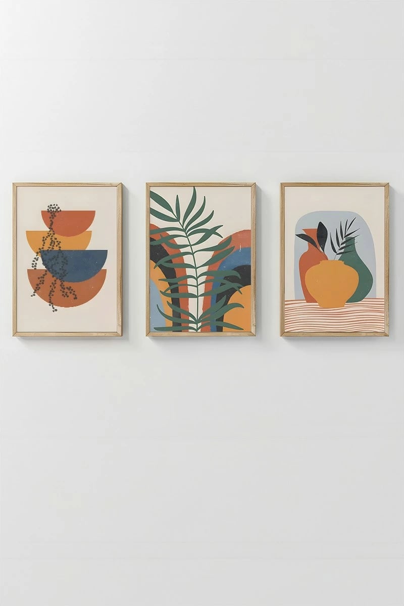 Pikturë dekorative me kornizë (3 copë), Wallity, 3Dartsohoset2