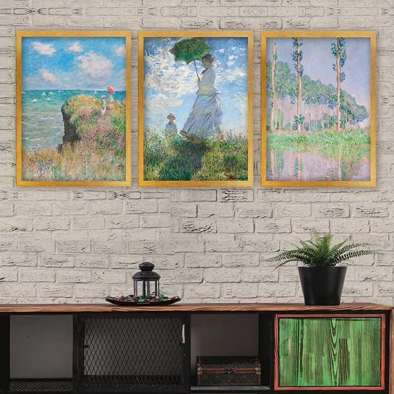 Pikturë dekorative me kornizë (3 copë), Wallity, 3AC_UN547252_3545