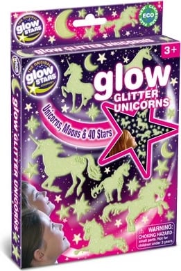 Ngjitëse muri MG DYSTRYBUCJA Brainstorm Glowing Glitter Unicorns, 49 copë, plastikë, shumëngjyrëshe, set