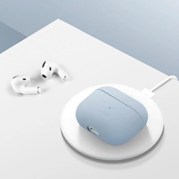 Mbështjellës UNIQ Lino për AirPods Pro, silikon, kaltër