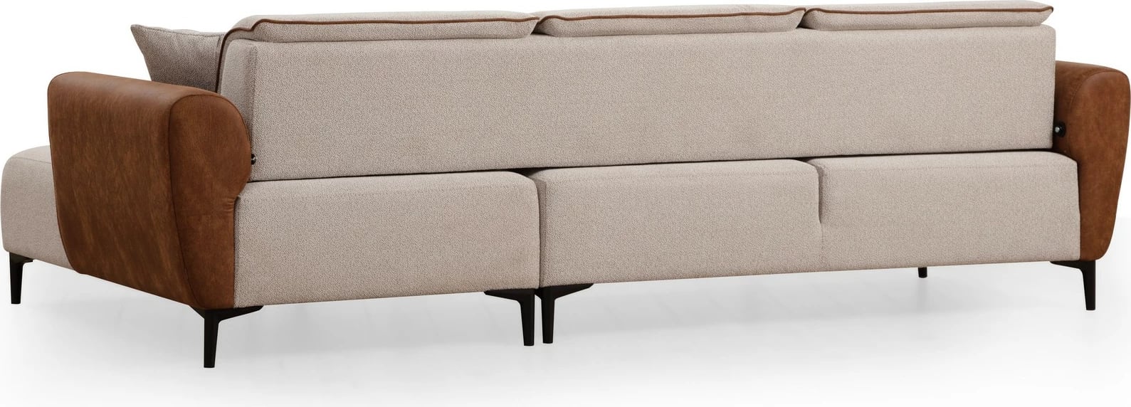 Kënd-sofë krevati Atelier del Sofa, anë e djathtë, bezhë, kanelle