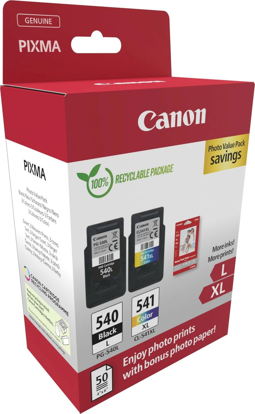 Toner Canon 5224B012, Black, Cyan, Magenta, Yellow, 11 ml, 15 ml, 2 pc(s), Photo value pack