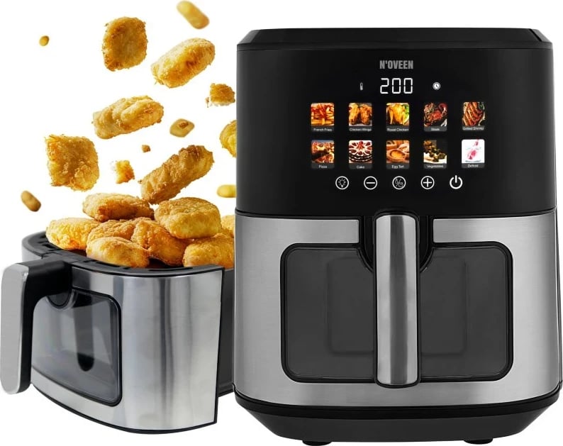 Fritezë me ajër të nxehtë N'OVEEN AF770 X-LINE, e zezë, argjendtë Fritezë me ajër të nxehtë N'OVEEN AF770 X-LINE, e zezë, argjendtë