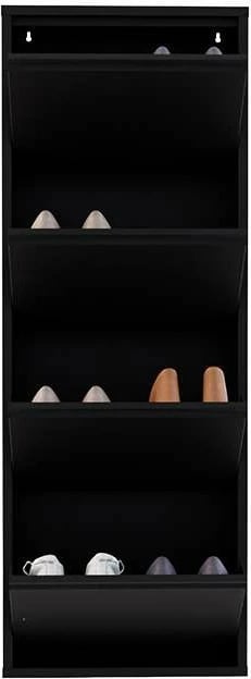 Dollap këpucësh Skye Decor, 4 pjesë, metal, i zi