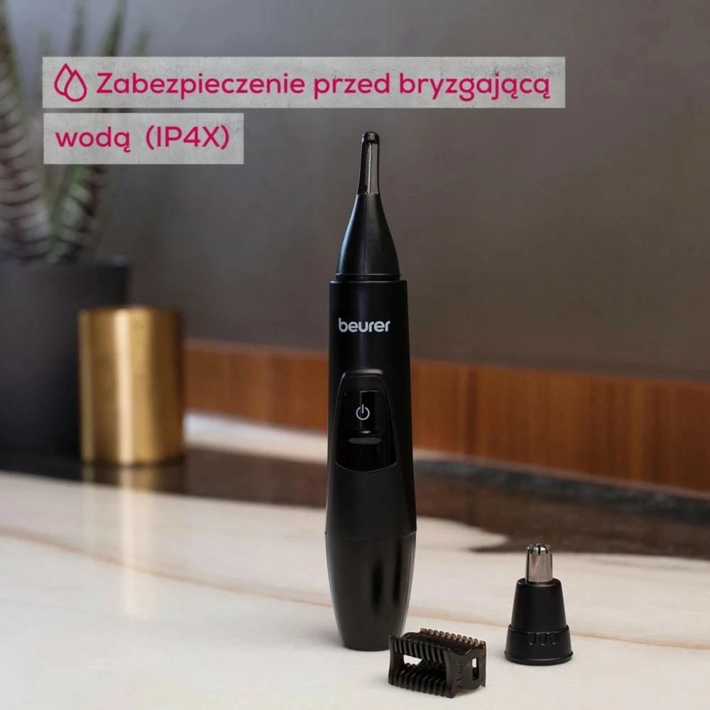 Trimmer personal Beurer MN2X, për vetulla, hundë dhe veshë, i zi
