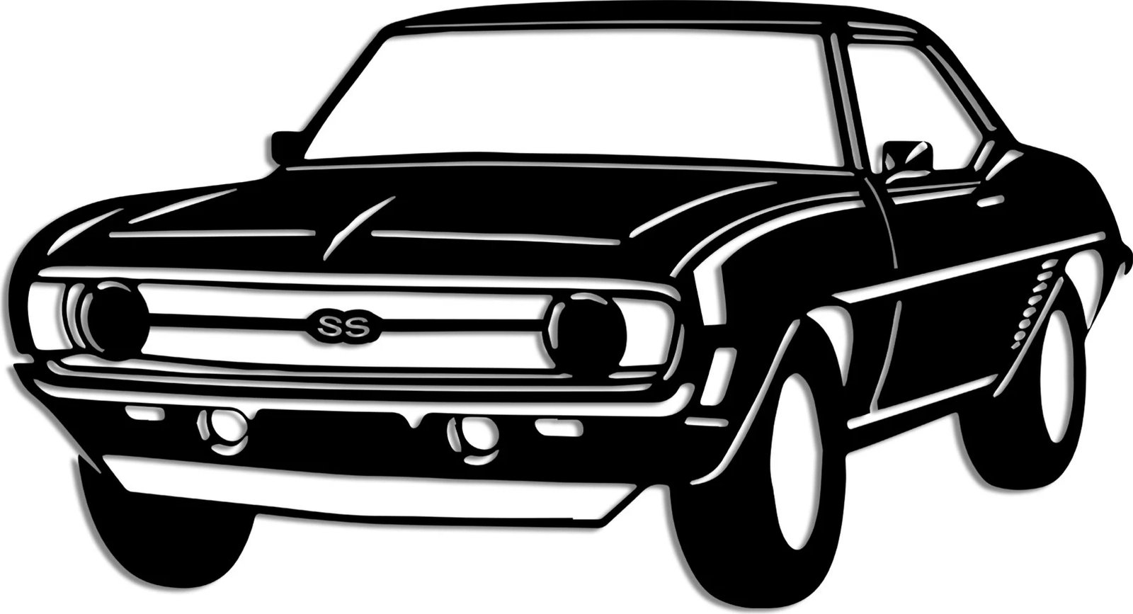 Aksesor dekorativ metalik për mur, Wallity, Chevrolet Camaro SS